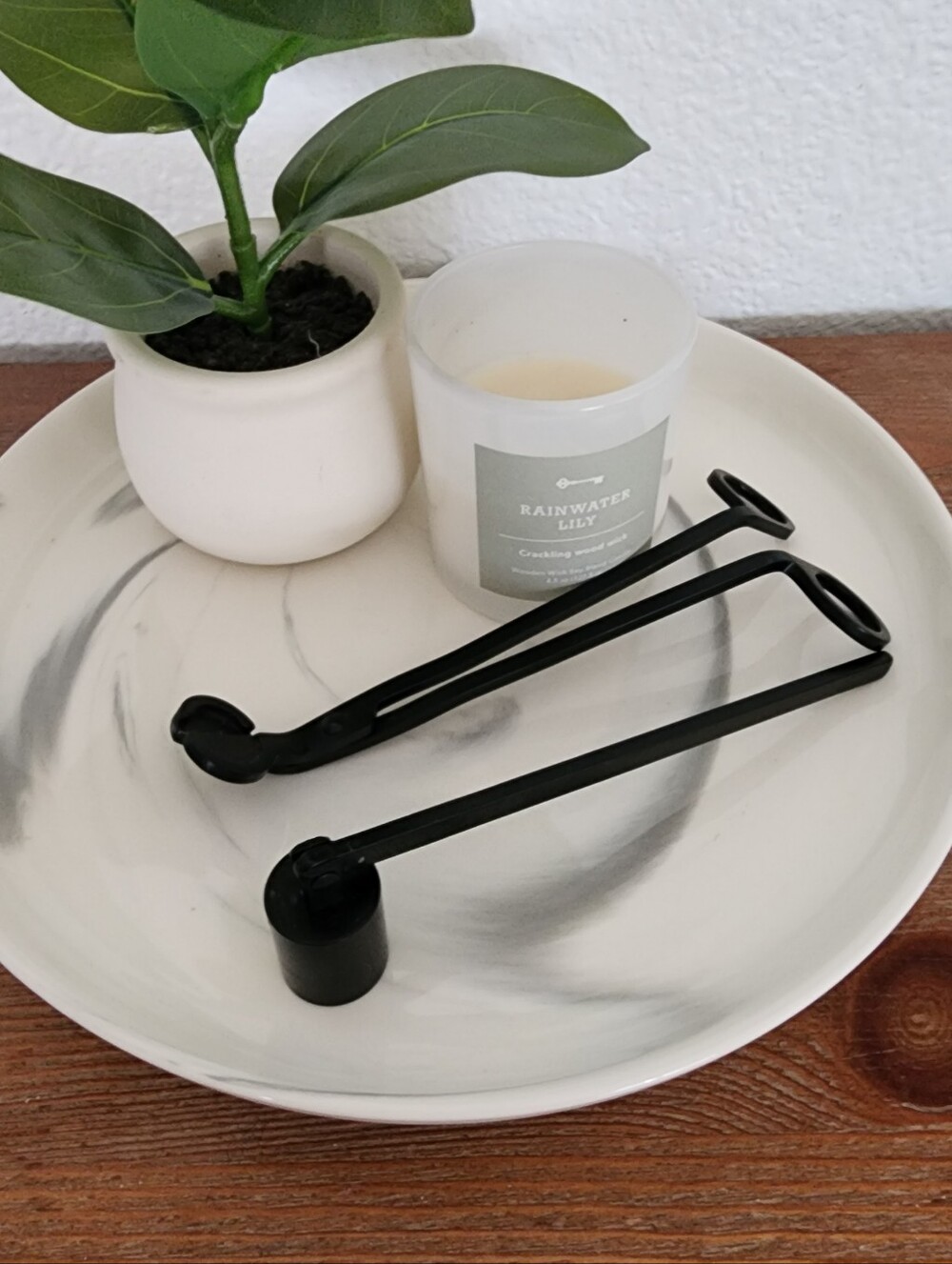 Matte Black Candle Set/Candle Suffer and Wick Trimmer